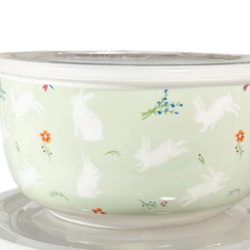 NEW Grace Pantry BUNNY Design Set/2 Vented Food Storage Containers